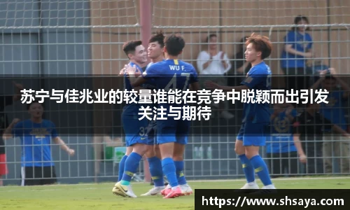 苏宁与佳兆业的较量谁能在竞争中脱颖而出引发关注与期待